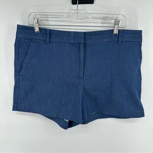 Loft the Riviera Short Chambray Blue Size 12 Spring Summer Casual Comfy Denim